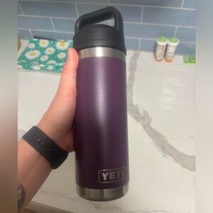 Purple yeti water bottle